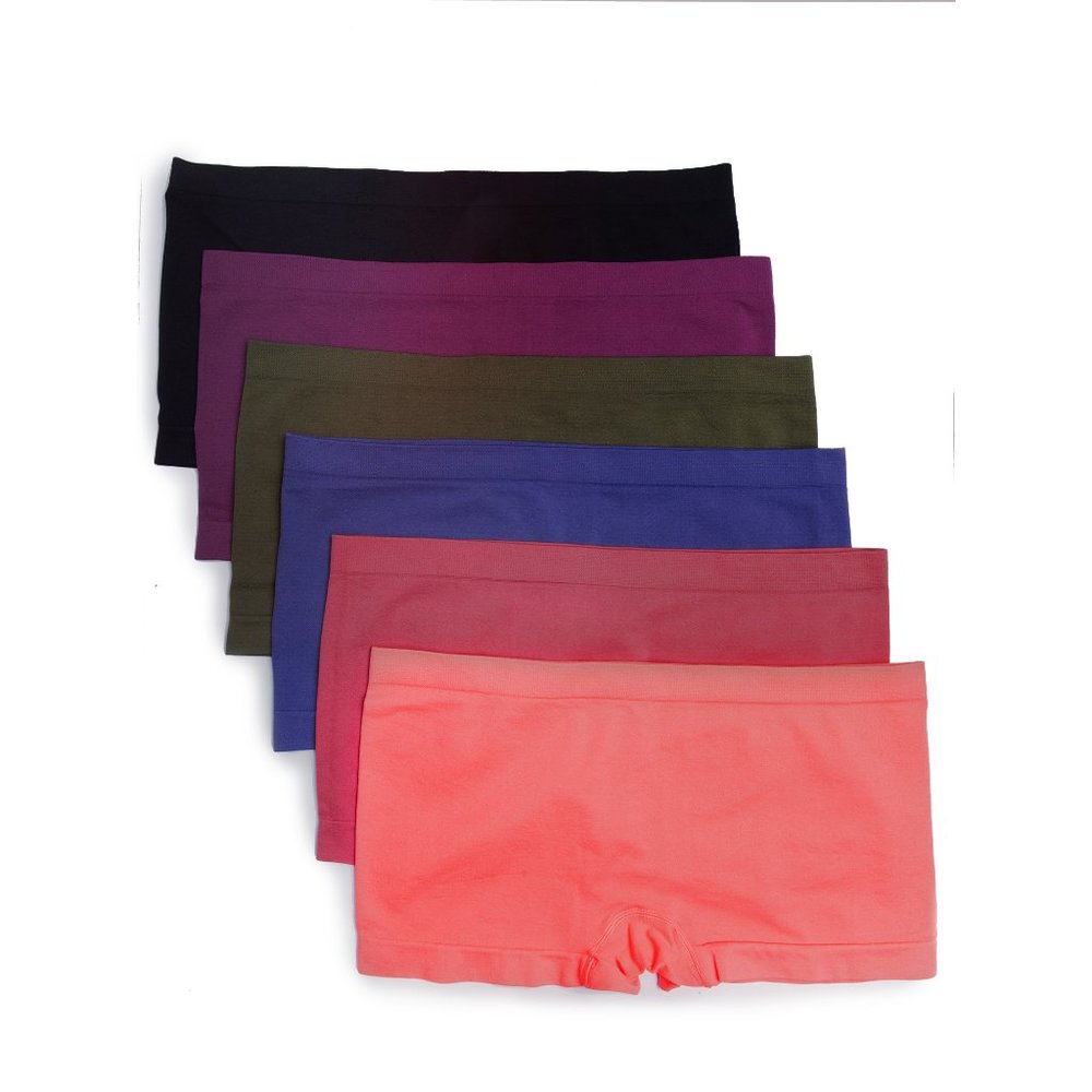 6 Pack Women's Plus Boyshorts Seamless 1X-3X A8+ Fall New NWB